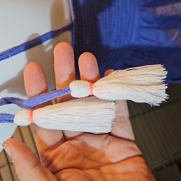 Size M shirred bust embroidered summer slip dress, adjustable straps - Picture 7 of 12